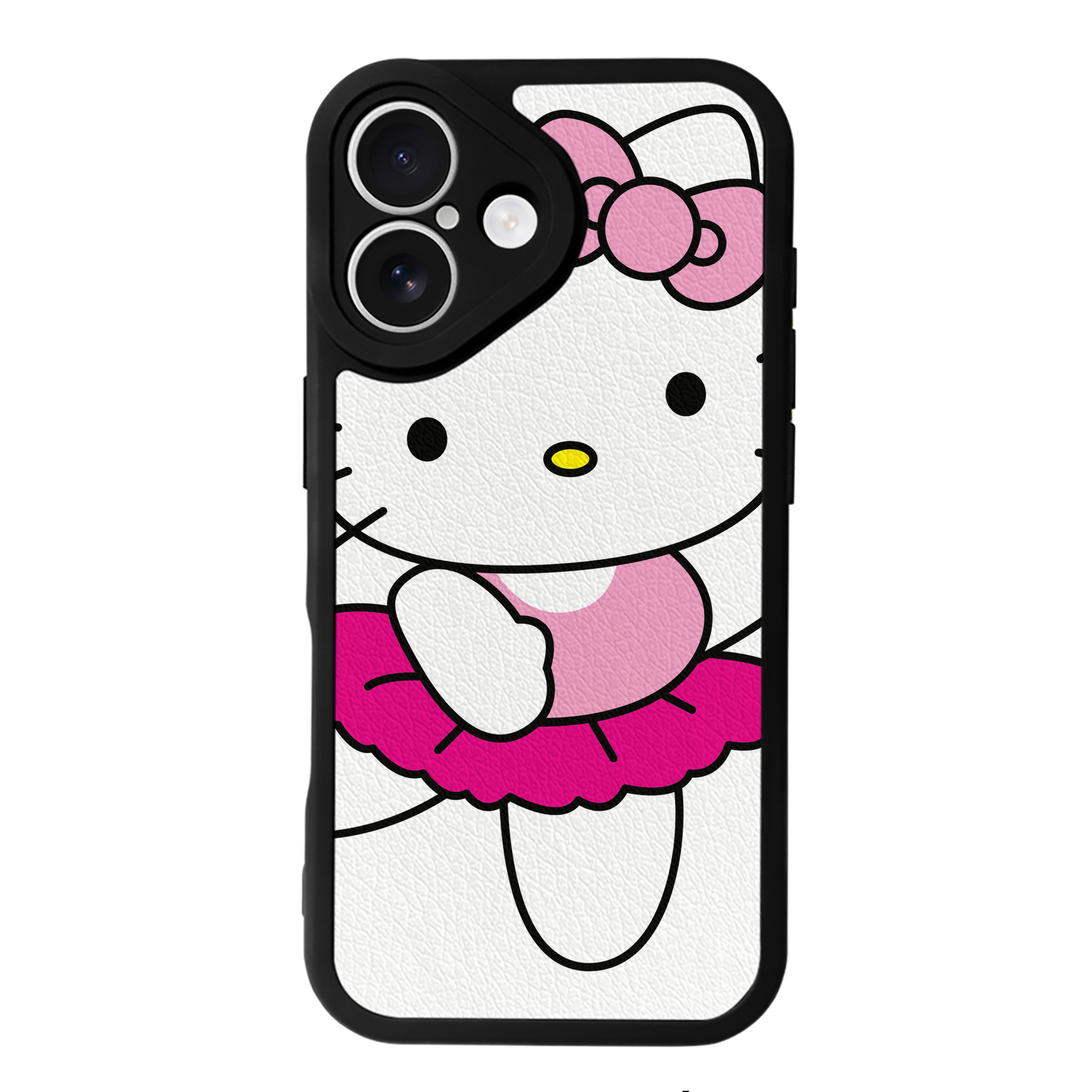 （画像用） Hello Kitty ハローキティ 【iPhone 16シリーズ対応】シリコンスマホケース（レザー調） 材質：シリコン